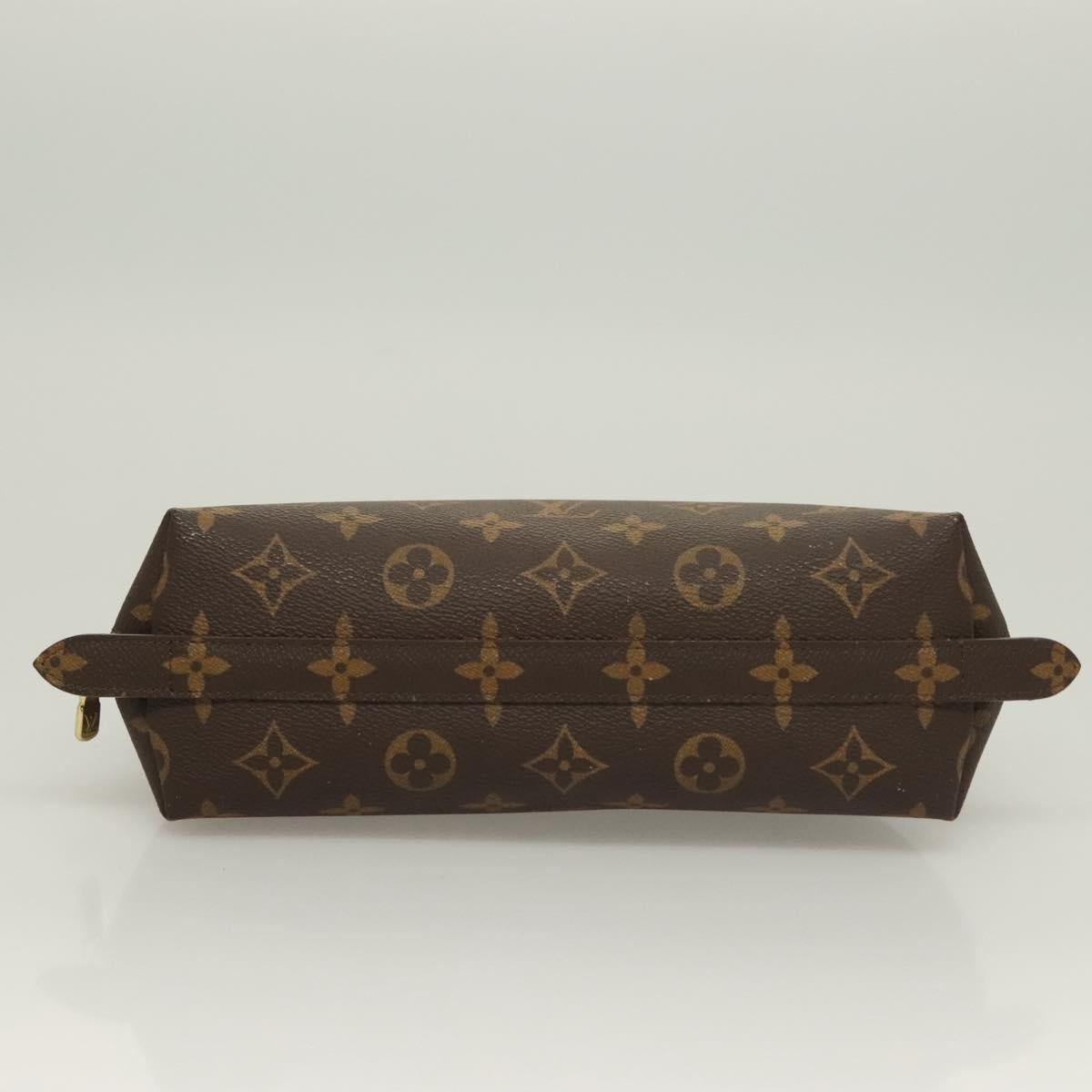 LOUIS VUITTON Monogram Trousse Demi Ronde Cosmetic Pouch M47520 LV Auth 130054