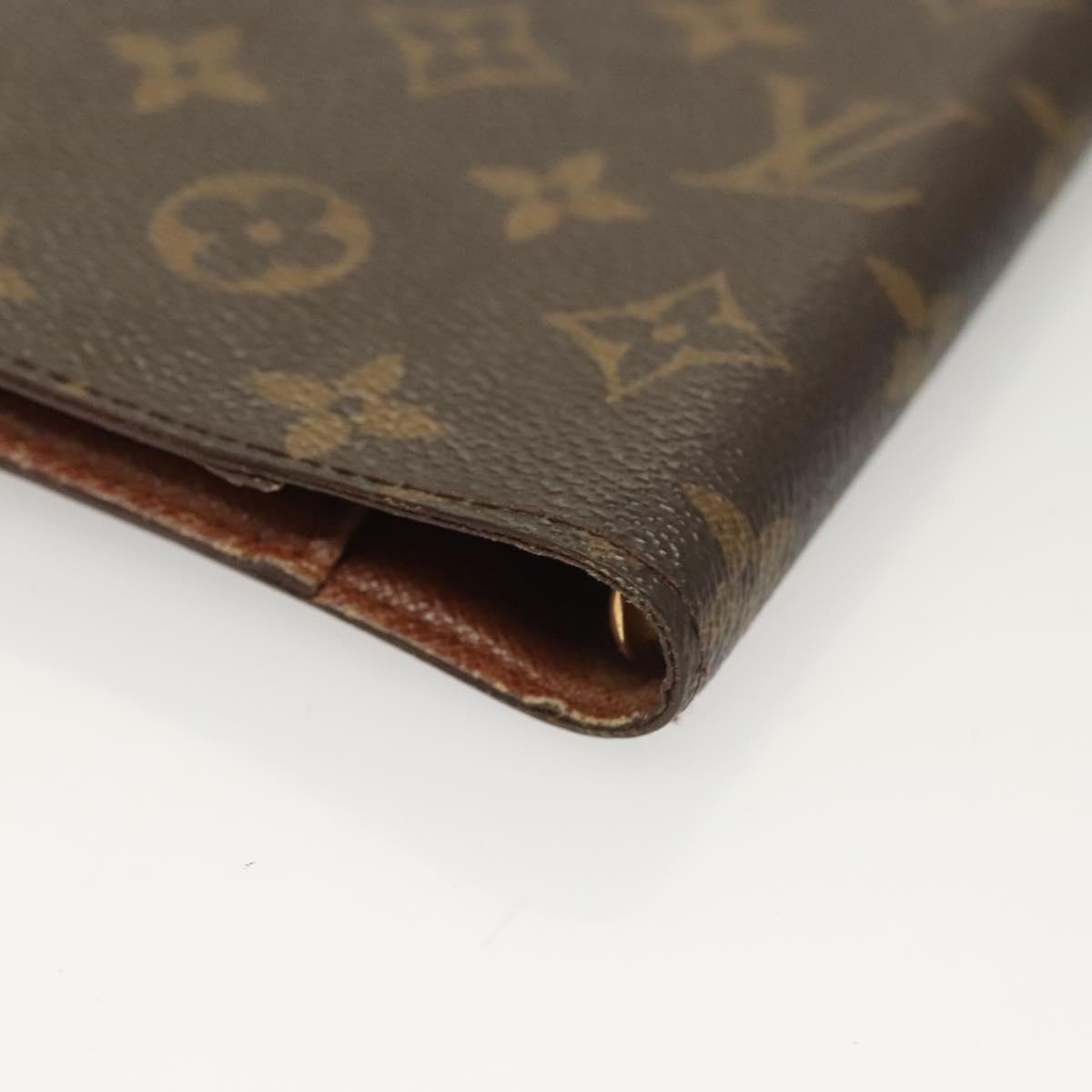 LOUIS VUITTON Monogram Agenda PM Day Planner Cover R20005 LV Auth 130056