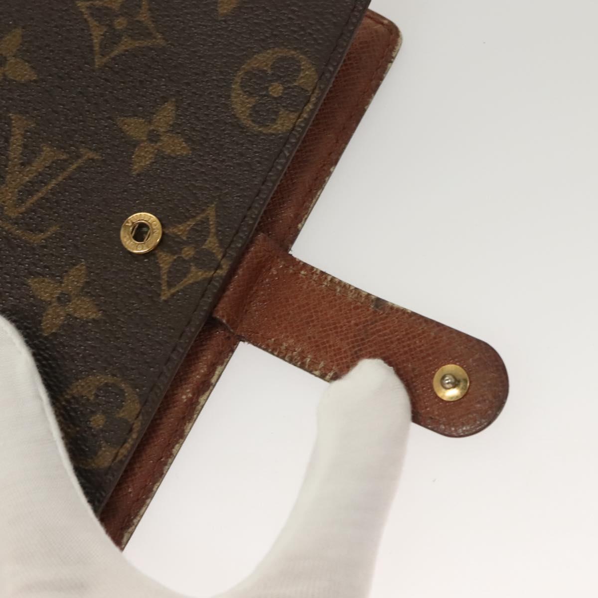 LOUIS VUITTON Monogram Agenda PM Day Planner Cover R20005 LV Auth 130056