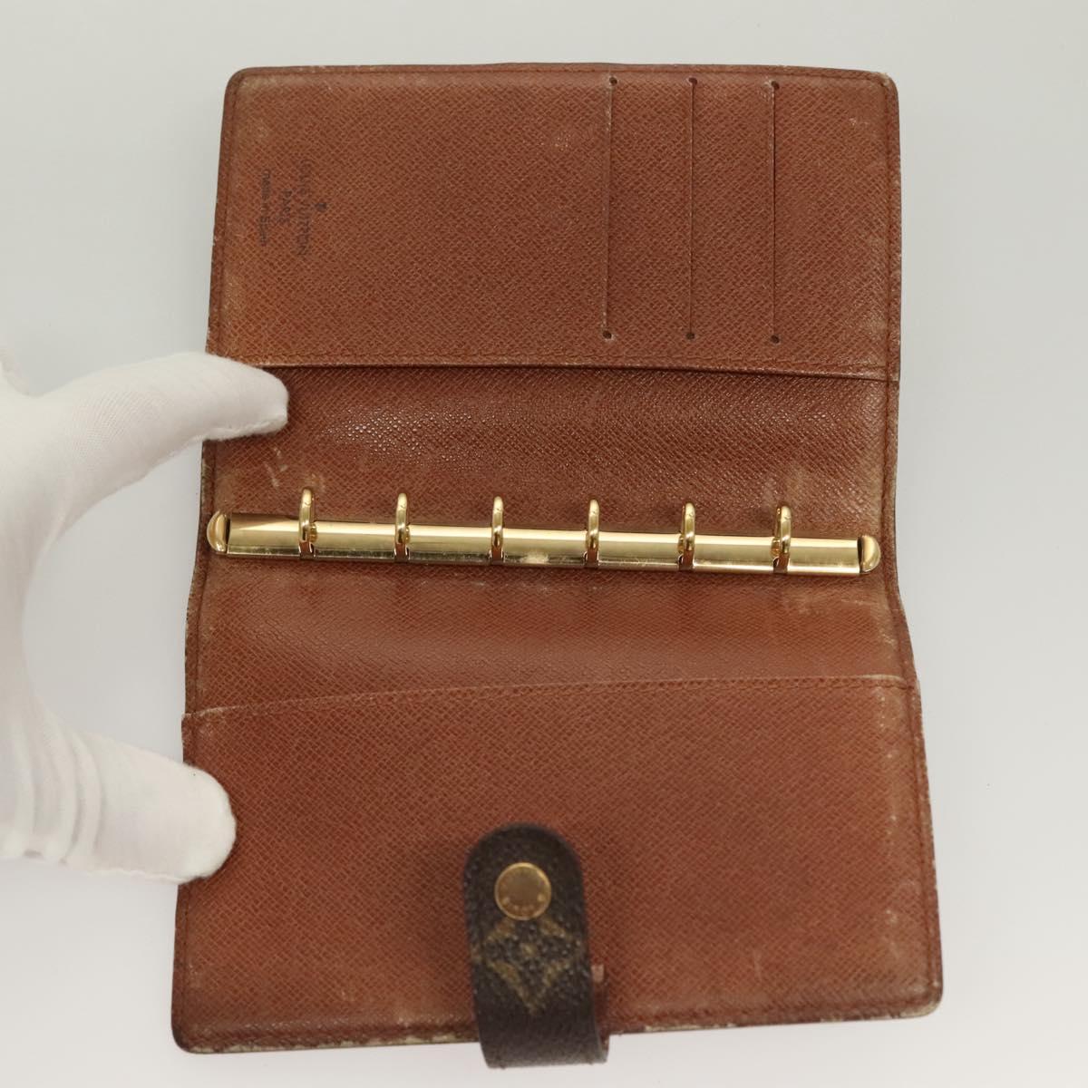 LOUIS VUITTON Monogram Agenda PM Day Planner Cover R20005 LV Auth 130056