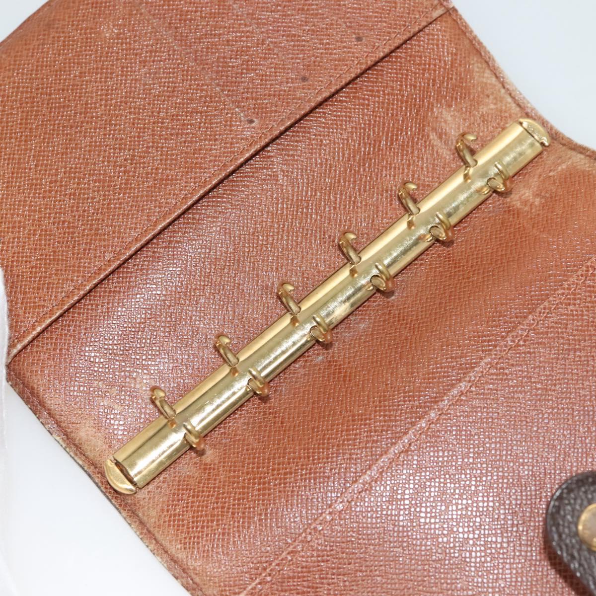 LOUIS VUITTON Monogram Agenda PM Day Planner Cover R20005 LV Auth 130056