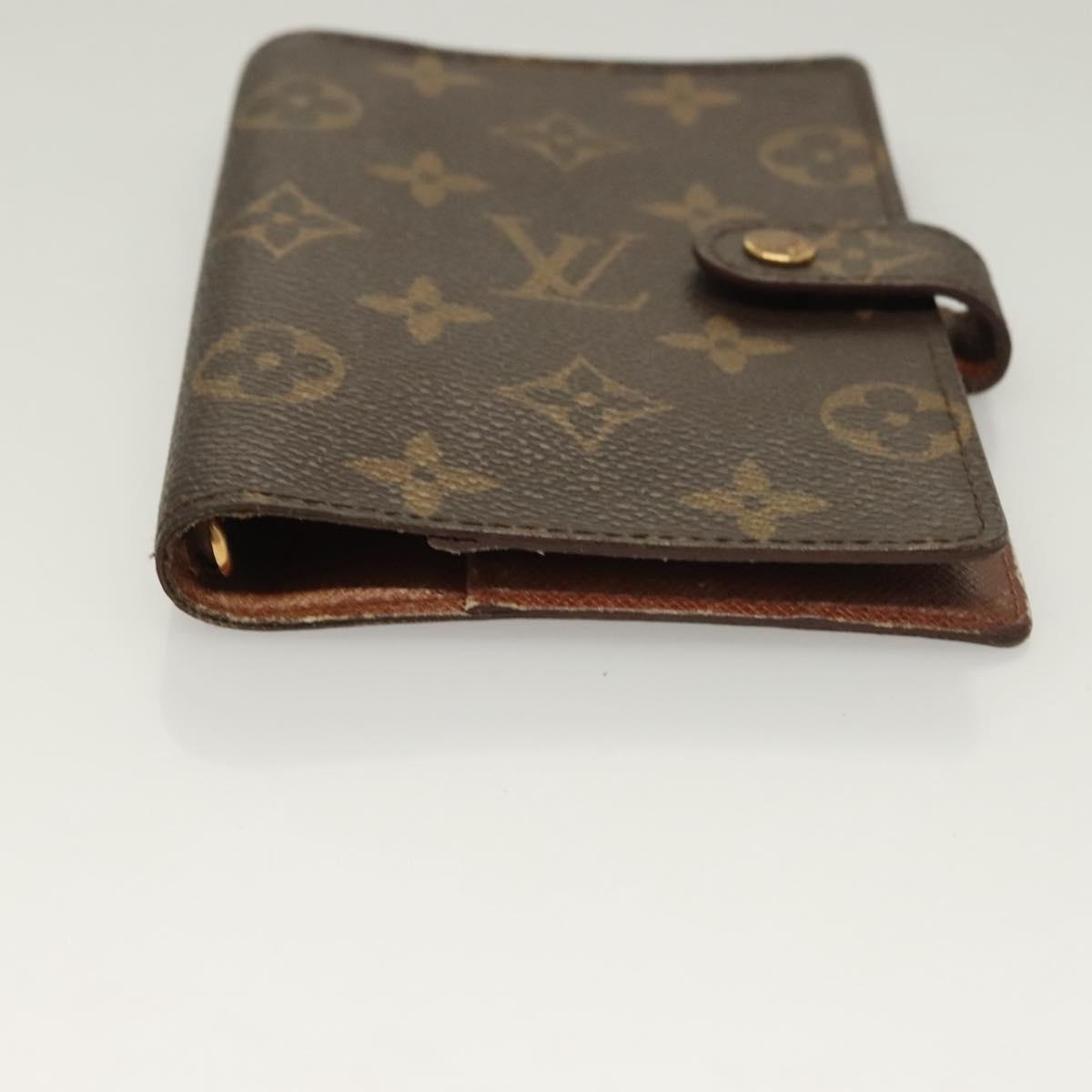 LOUIS VUITTON Monogram Agenda PM Day Planner Cover R20005 LV Auth 130056
