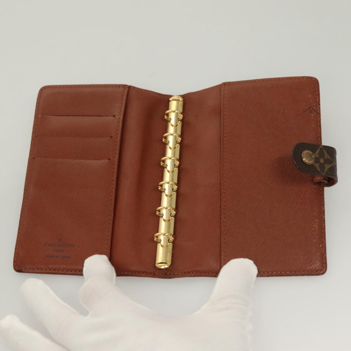 LOUIS VUITTON Monogram Agenda PM Day Planner Cover R20005 LV Auth 130057