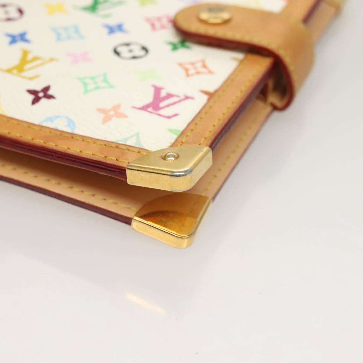 LOUIS VUITTON Multicolor Agenda PM Day Planner Cover White R21074 Auth 130058