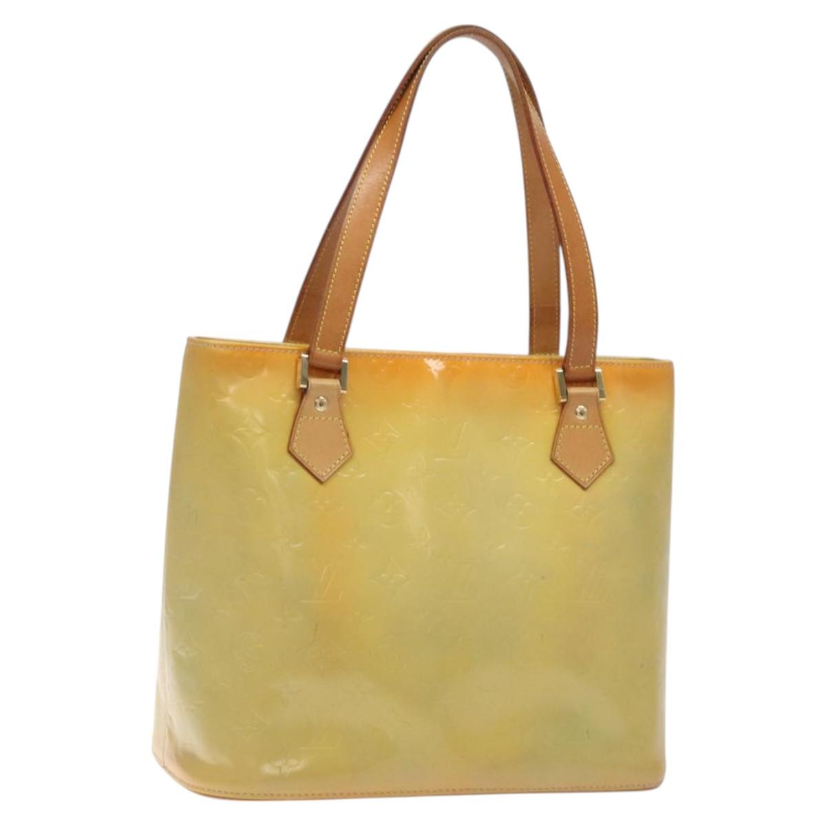 LOUIS VUITTON Monogram Vernis Houston Hand Bag Gris M91053 LV Auth 130063