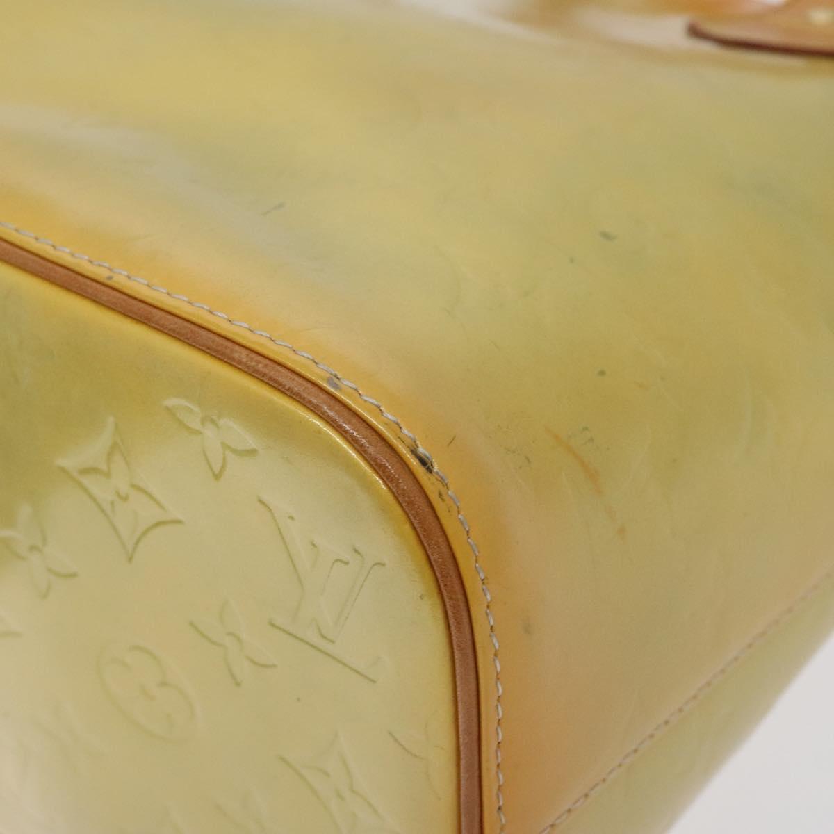 LOUIS VUITTON Monogram Vernis Houston Hand Bag Gris M91053 LV Auth 130063