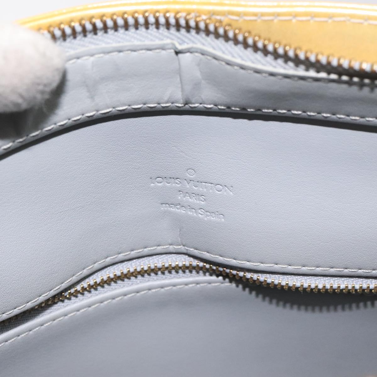 LOUIS VUITTON Monogram Vernis Houston Hand Bag Gris M91053 LV Auth 130063