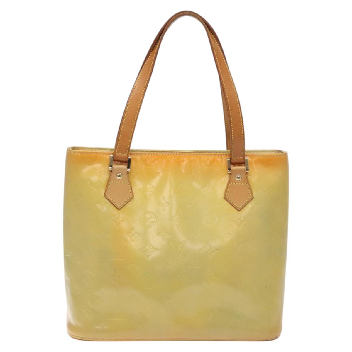 LOUIS VUITTON Monogram Vernis Houston Hand Bag Gris M91053 LV Auth 130063