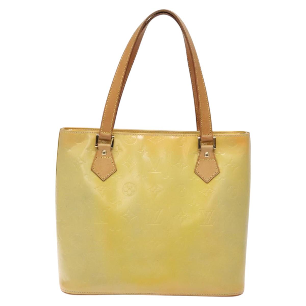 LOUIS VUITTON Monogram Vernis Houston Hand Bag Gris M91053 LV Auth 130063