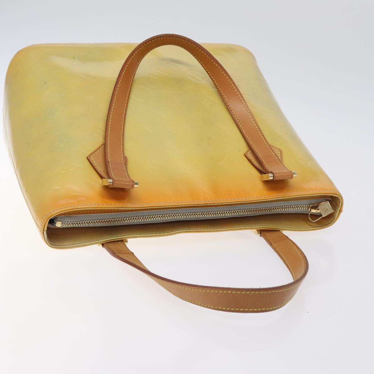 LOUIS VUITTON Monogram Vernis Houston Hand Bag Gris M91053 LV Auth 130063