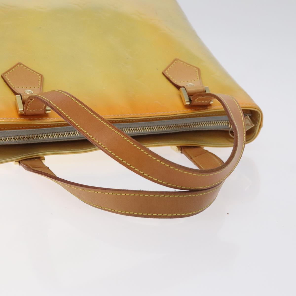 LOUIS VUITTON Monogram Vernis Houston Hand Bag Gris M91053 LV Auth 130063