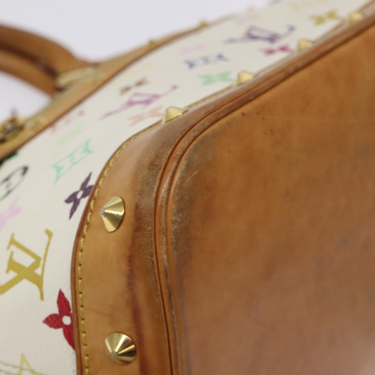LOUIS VUITTON Monogram Multicolor Alma Hand Bag White M92647 LV Auth 130066