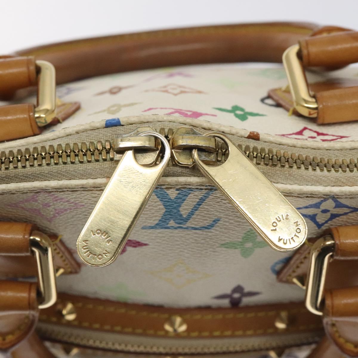 LOUIS VUITTON Monogram Multicolor Alma Hand Bag White M92647 LV Auth 130066