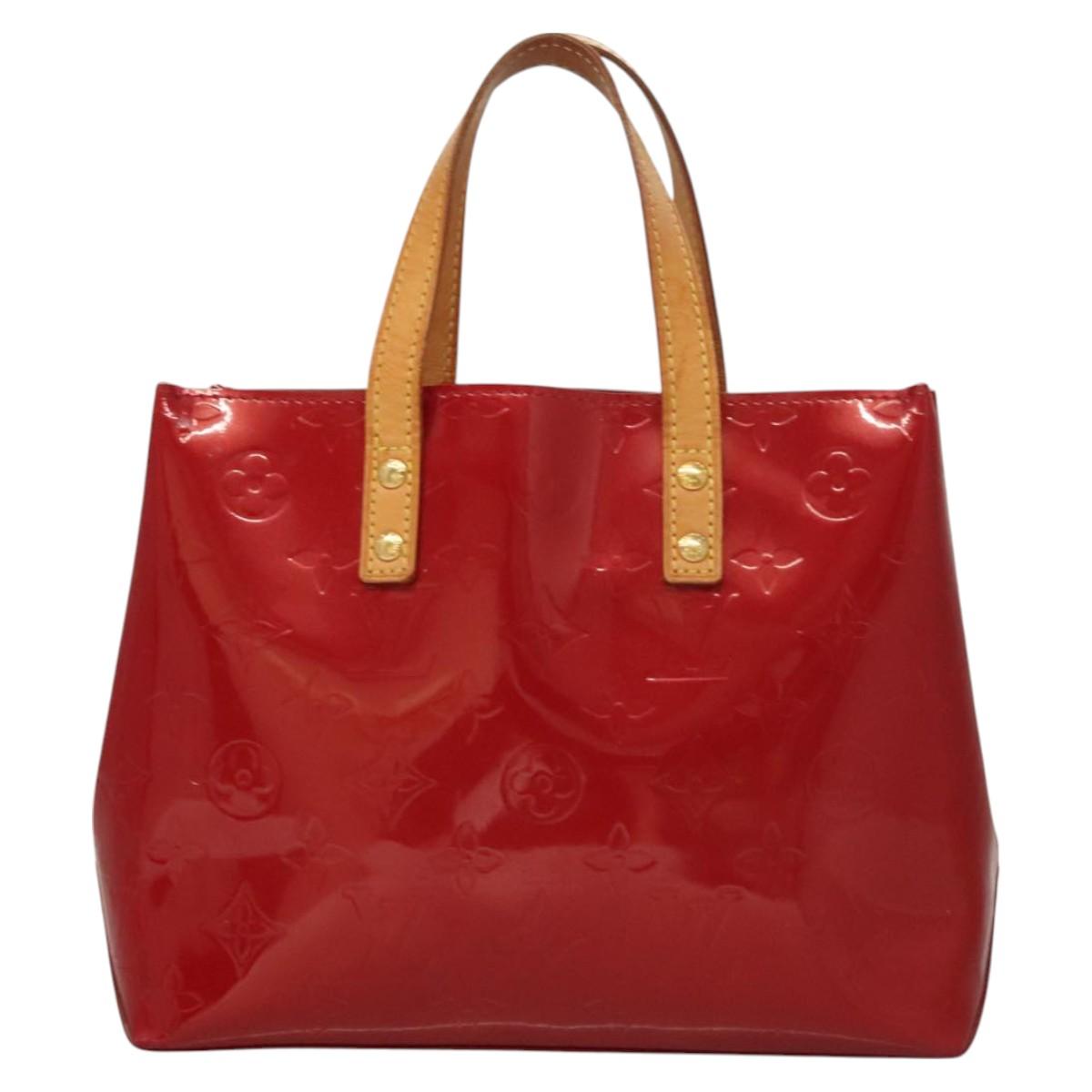 LOUIS VUITTON Monogram Vernis Reade PM Hand Bag Pomme D'amour M91990 Auth 130071