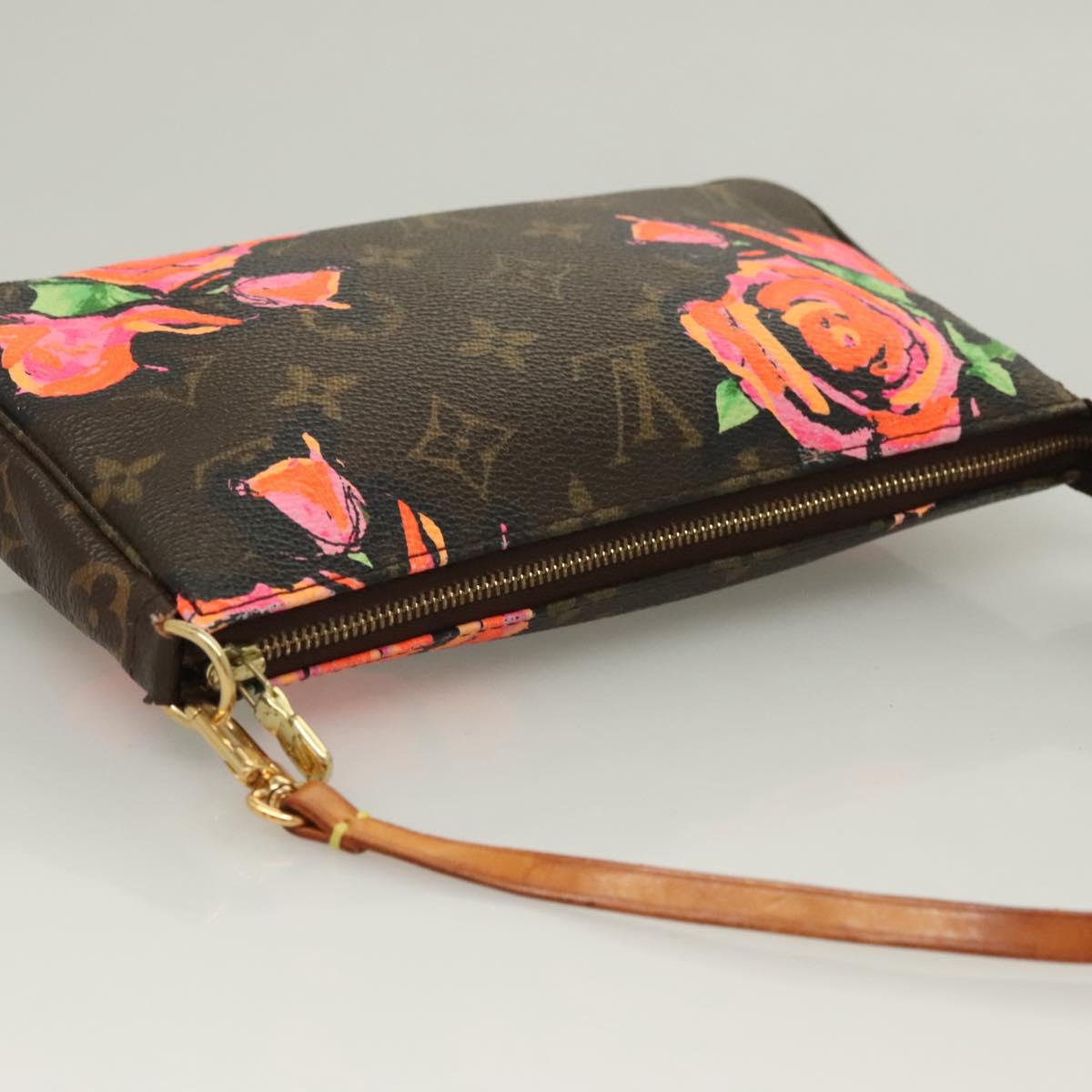 LOUIS VUITTON Monogram Rose Pochette Accessoires Pouch M48615 LV Auth 130072