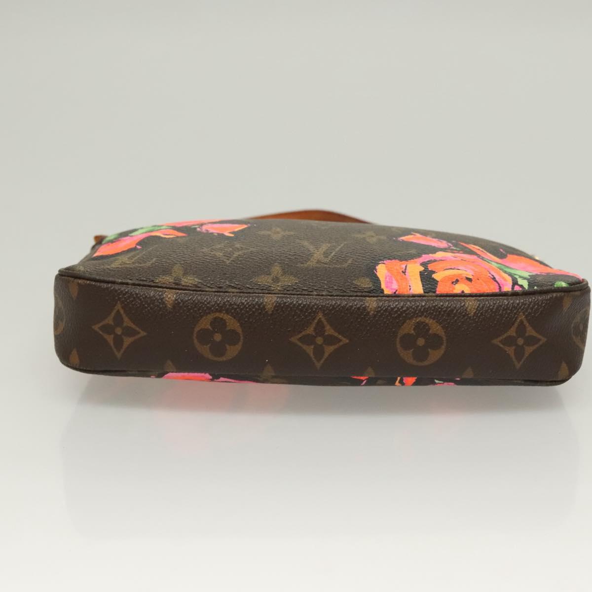LOUIS VUITTON Monogram Rose Pochette Accessoires Pouch M48615 LV Auth 130072