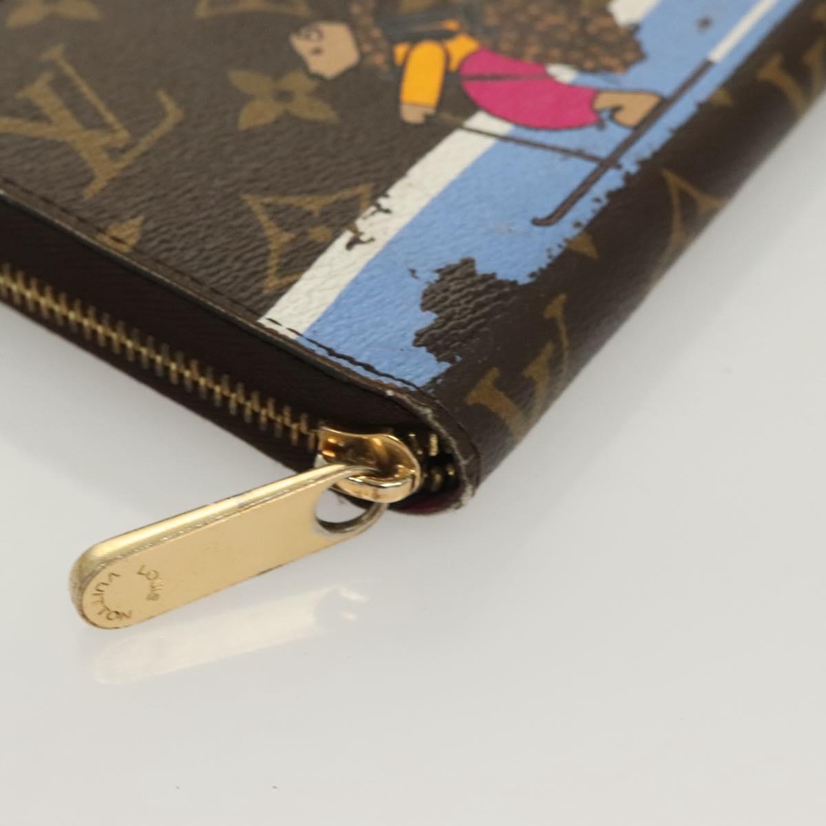 LOUIS VUITTON Monogram Holiday Collection Zippy Wallet M63379 LV Auth 130079