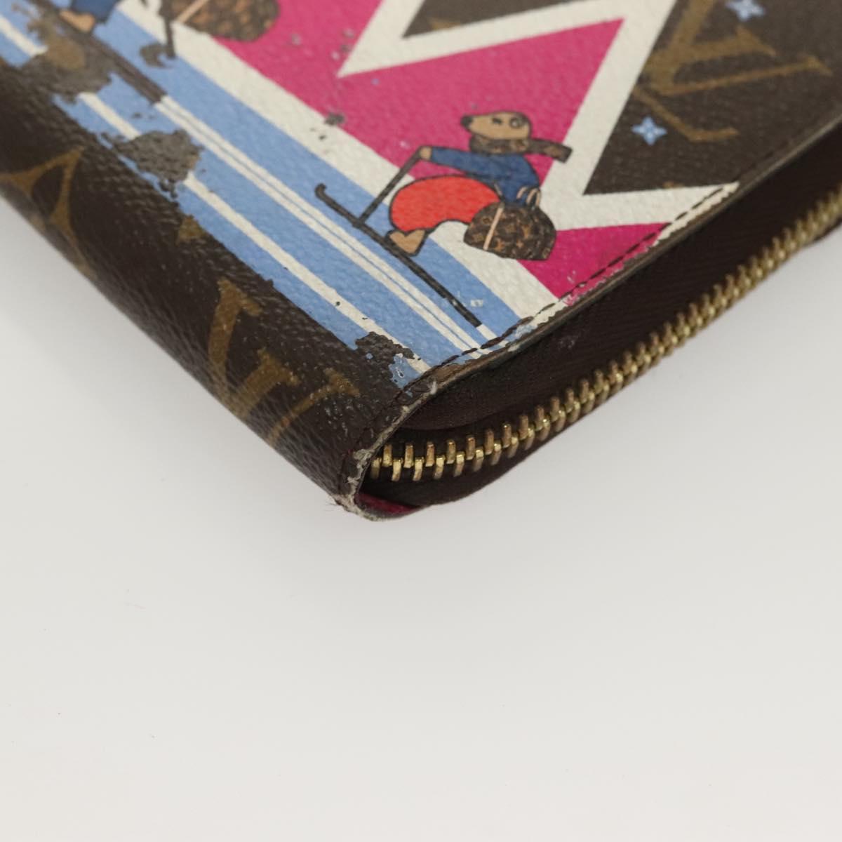 LOUIS VUITTON Monogram Holiday Collection Zippy Wallet M63379 LV Auth 130079