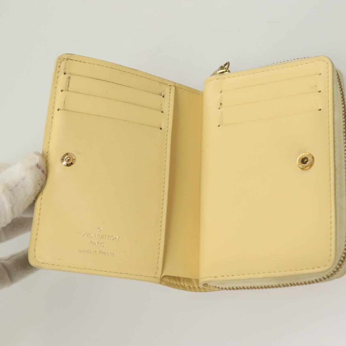 LOUIS VUITTON Nanogram Portefeuille Lou Wallet Ivory M82288 LV Auth 130082