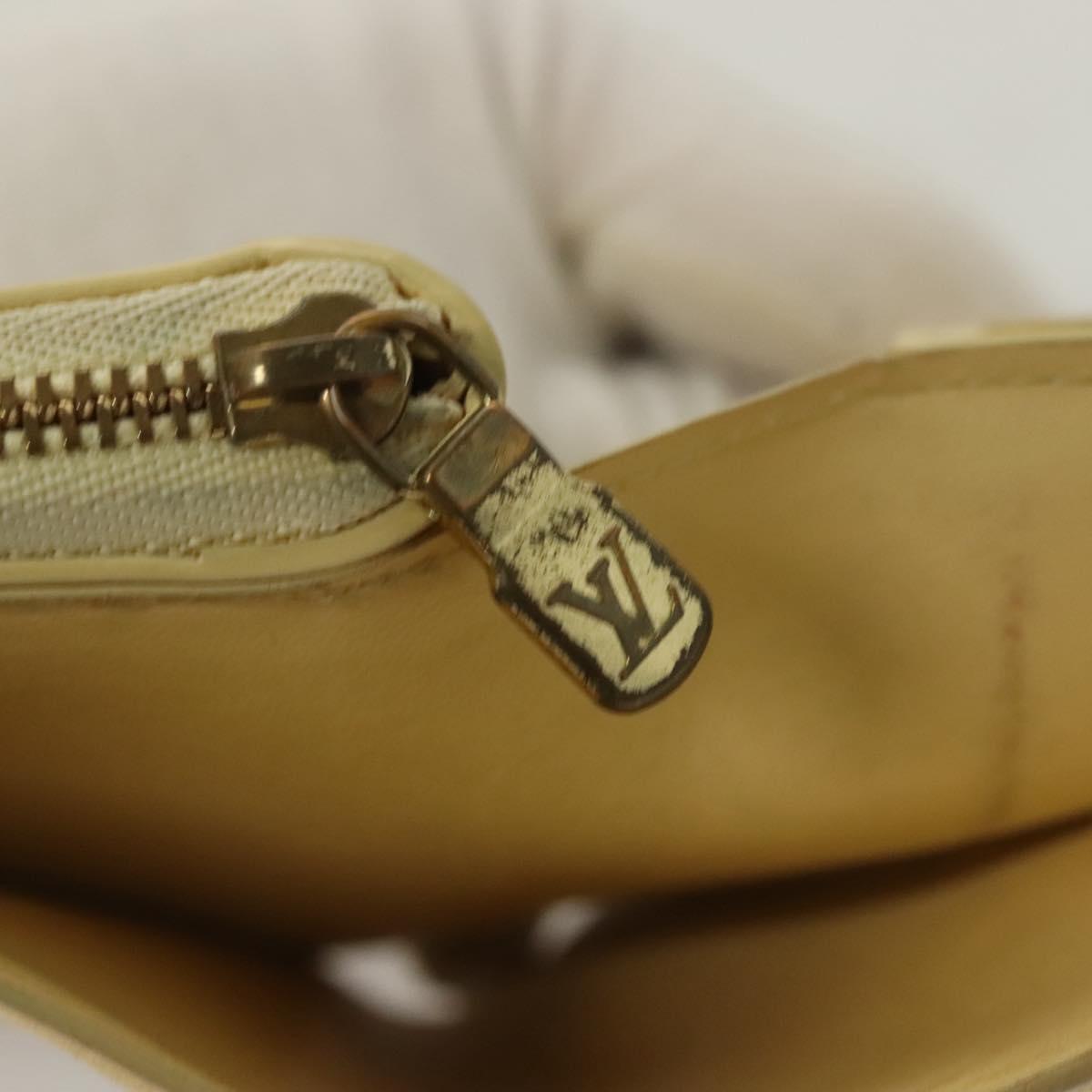 LOUIS VUITTON Nanogram Portefeuille Lou Wallet Ivory M82288 LV Auth 130082