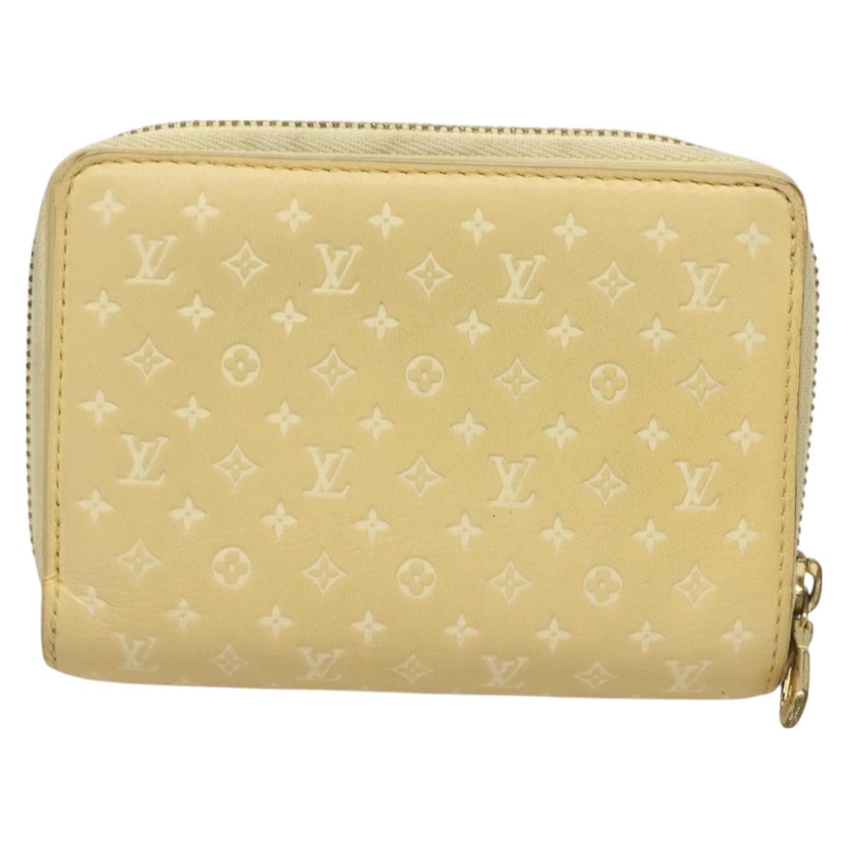LOUIS VUITTON Nanogram Portefeuille Lou Wallet Ivory M82288 LV Auth 130082