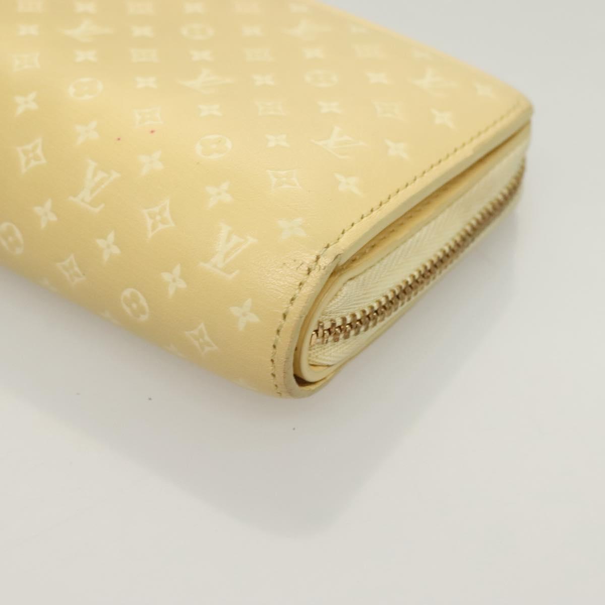 LOUIS VUITTON Nanogram Portefeuille Lou Wallet Ivory M82288 LV Auth 130082