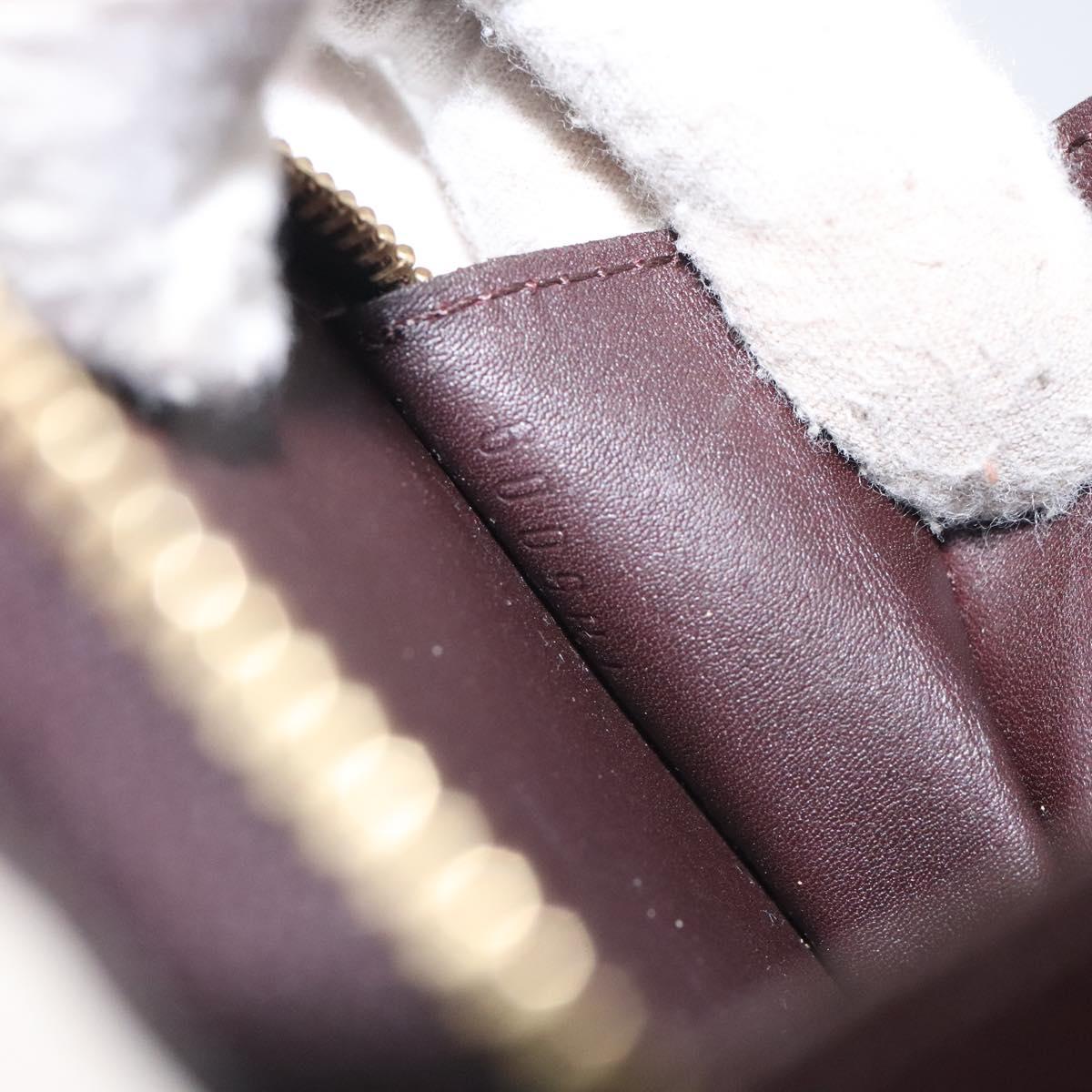 LOUIS VUITTON Vernis Porte Monnaie Ecruil Coin Purse Amarante M91386 Auth 130084