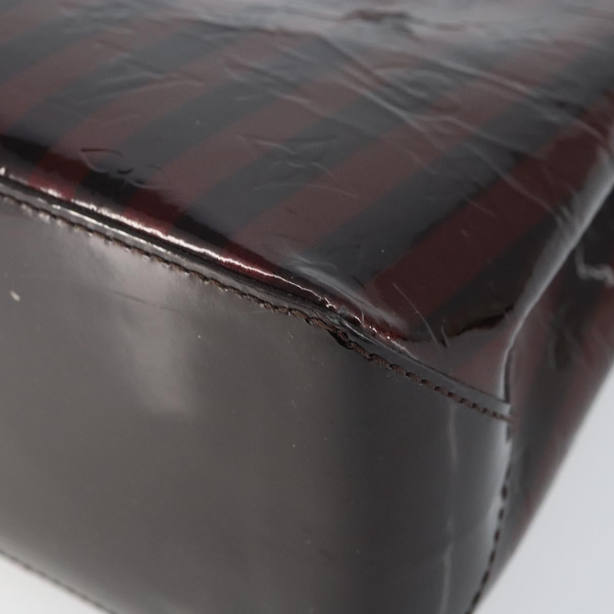 LOUIS VUITTON VernisRayure Wilshire PM Bag Pomme D'amour M91701 LV Auth 130089