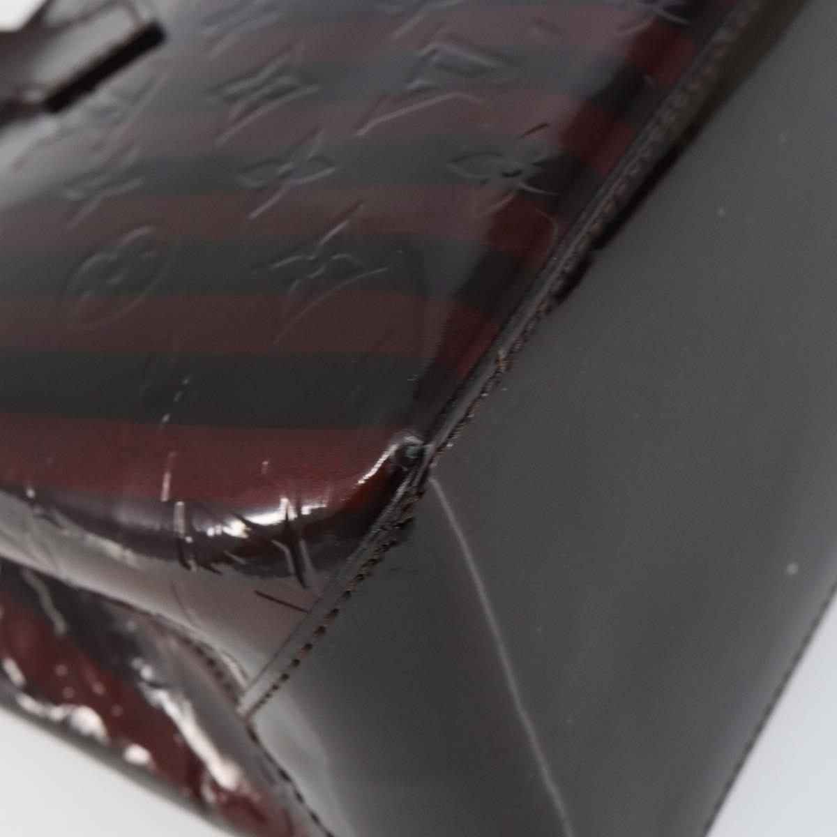 LOUIS VUITTON VernisRayure Wilshire PM Bag Pomme D'amour M91701 LV Auth 130089