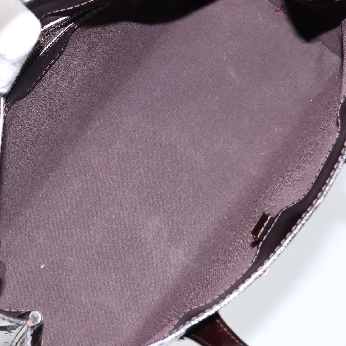 LOUIS VUITTON VernisRayure Wilshire PM Bag Pomme D'amour M91701 LV Auth 130089