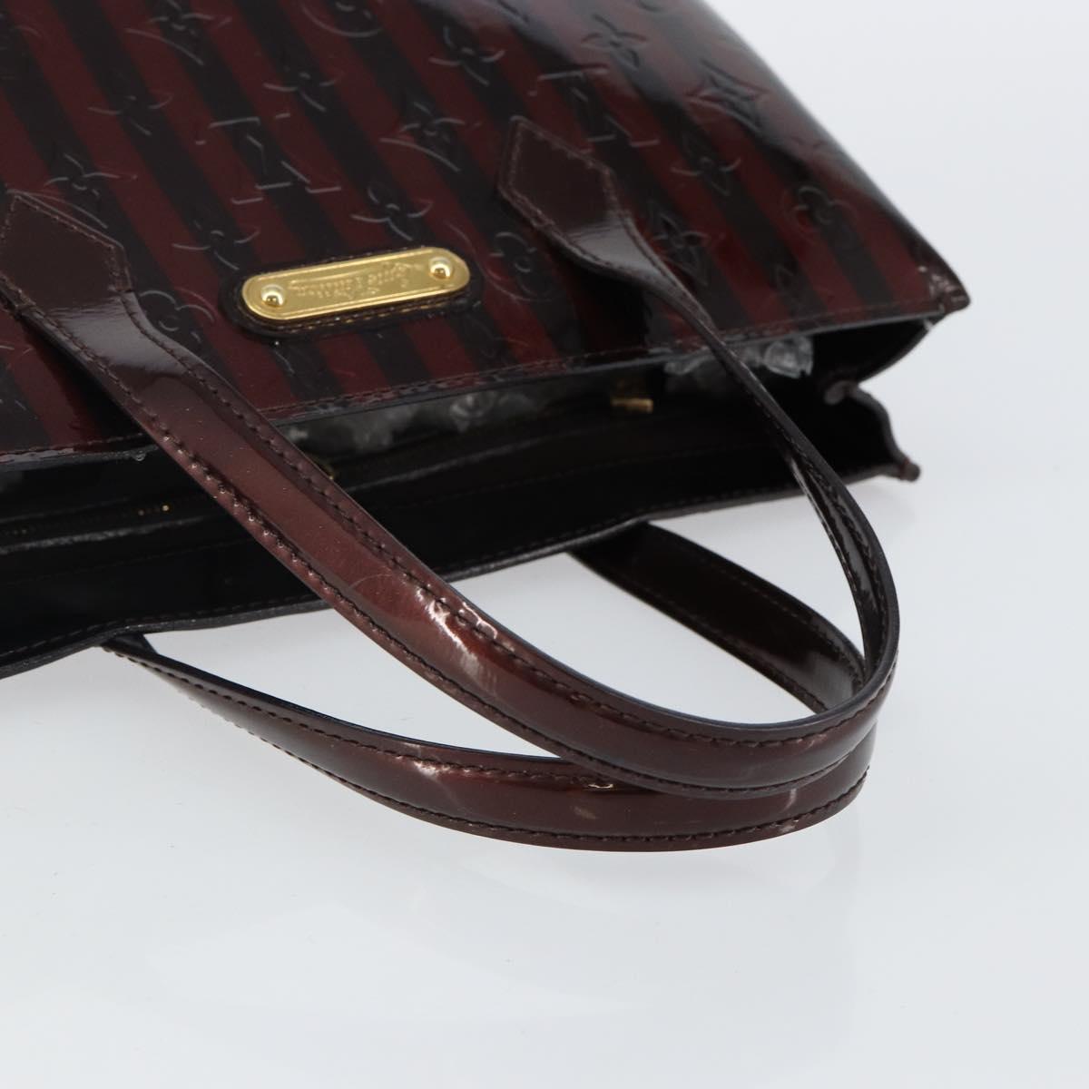 LOUIS VUITTON VernisRayure Wilshire PM Bag Pomme D'amour M91701 LV Auth 130089