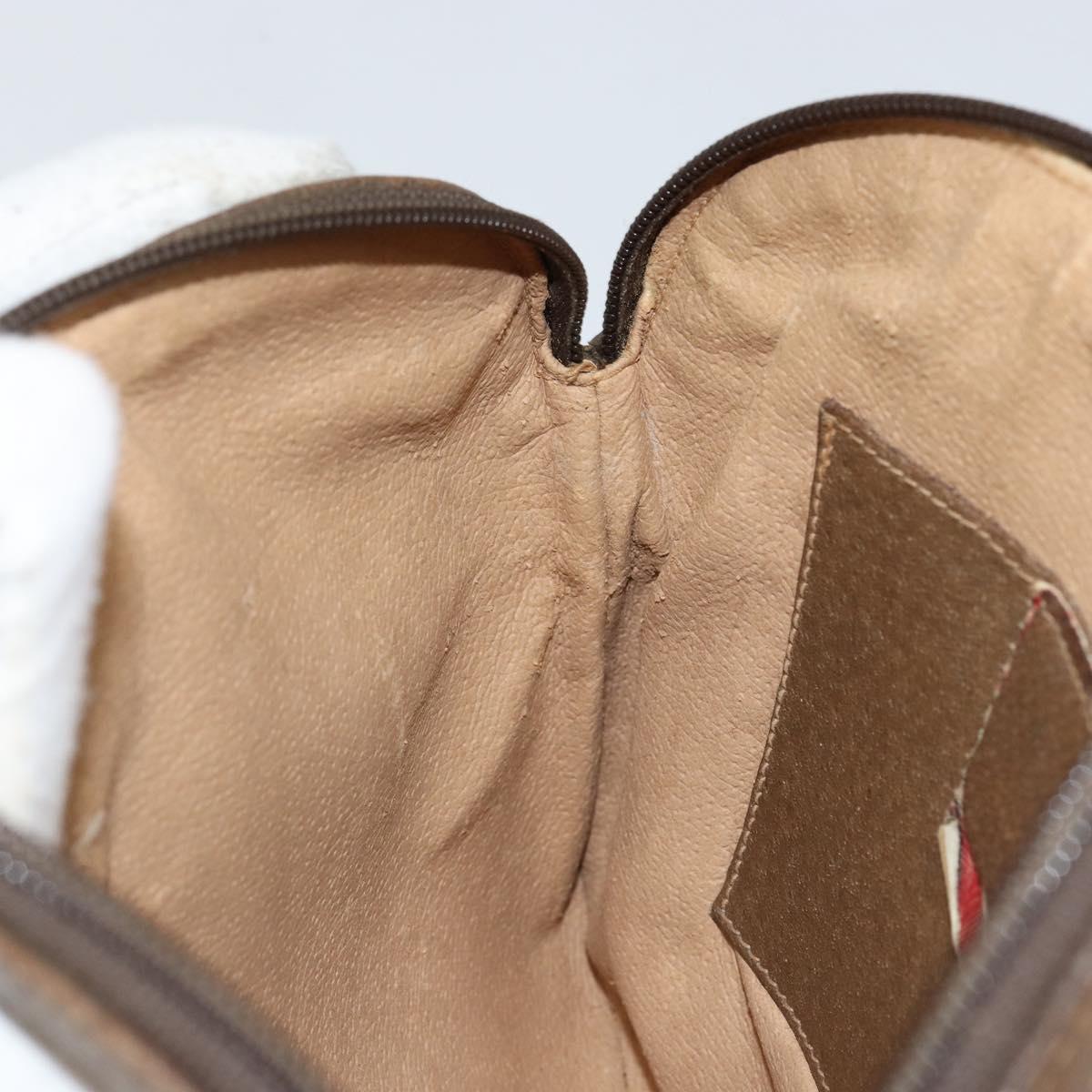 GUCCI GG Supreme Web Sherry Line Bag PVC Beige Gold 904 02 047 Auth 130090