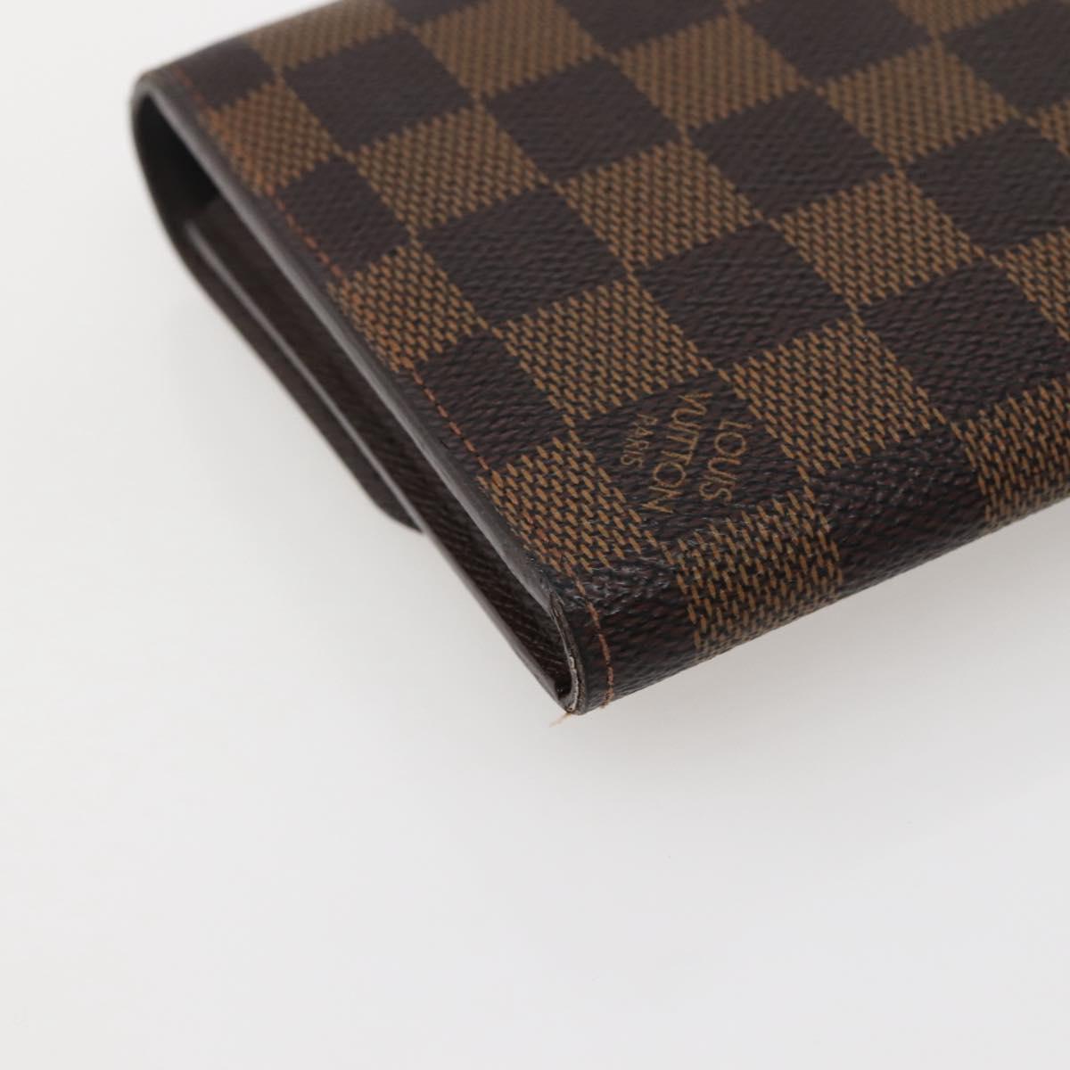 LOUIS VUITTON Damier Ebene Portefeuille Roseberry Long Wallet N63017 Auth 130095