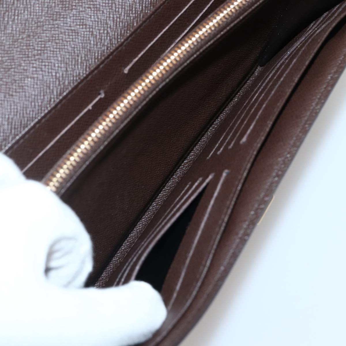 LOUIS VUITTON Damier Ebene Portefeuille Roseberry Long Wallet N63017 Auth 130095