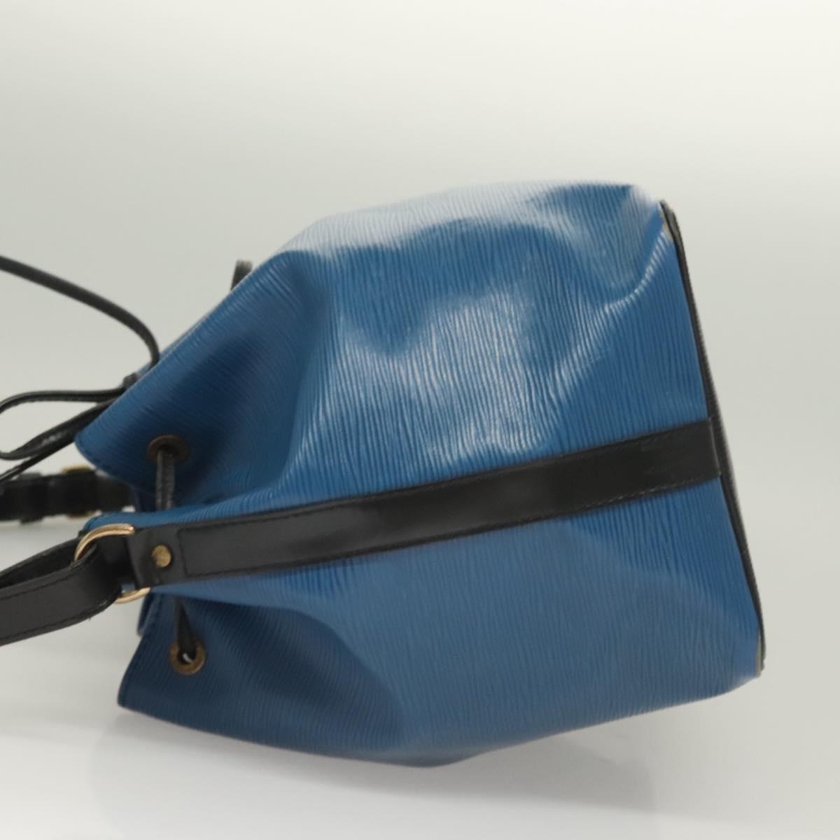 LOUIS VUITTON Epi Petit Noe Shoulder Bag Bicolor Black Blue M44152 Auth 130129
