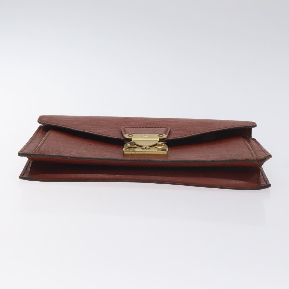 LOUIS VUITTON Epi Serie Dragonne Hand Bag Brown M52618 LV Auth 130130