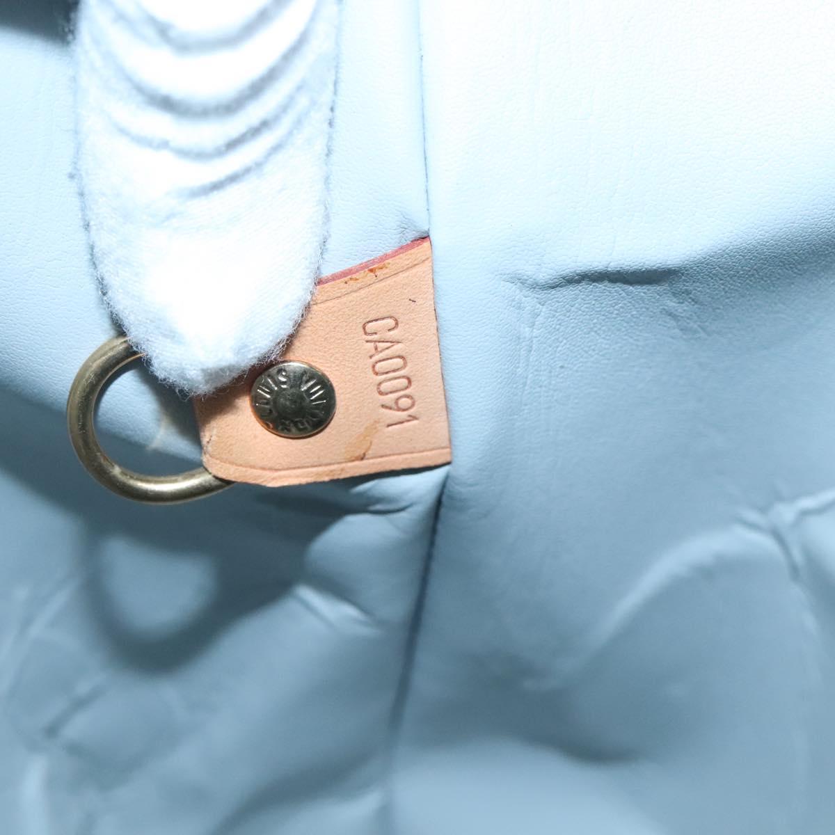 LOUIS VUITTON Monogram Vernis Houston Hand Bag Gris M91053 LV Auth 130132