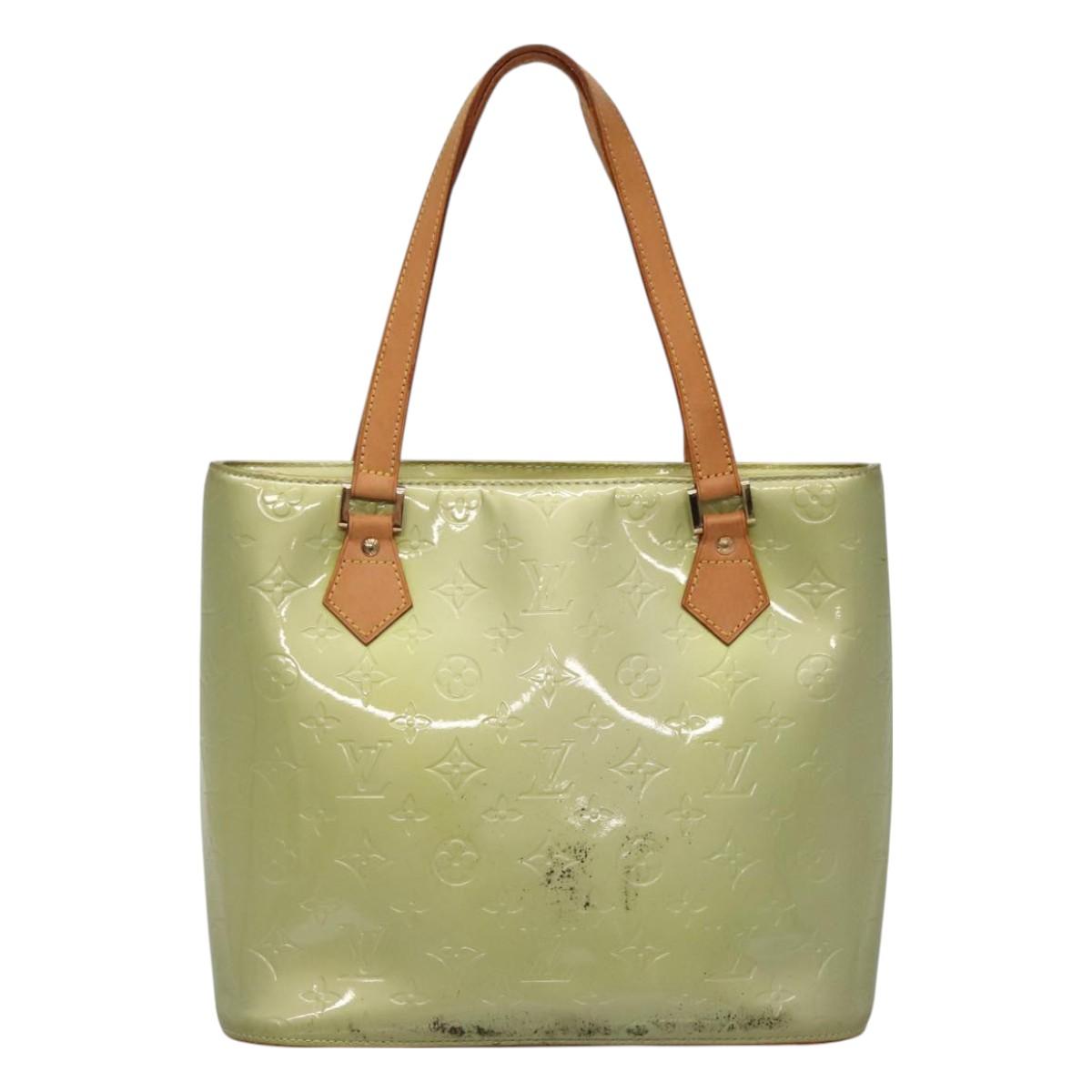 LOUIS VUITTON Monogram Vernis Houston Hand Bag Gris M91053 LV Auth 130132