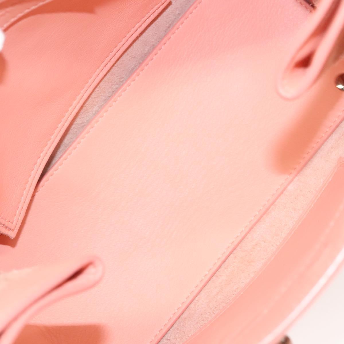 BALENCIAGA The Paper A6 Hand Bag Leather 2way Pink Silver 370926 Auth 130150