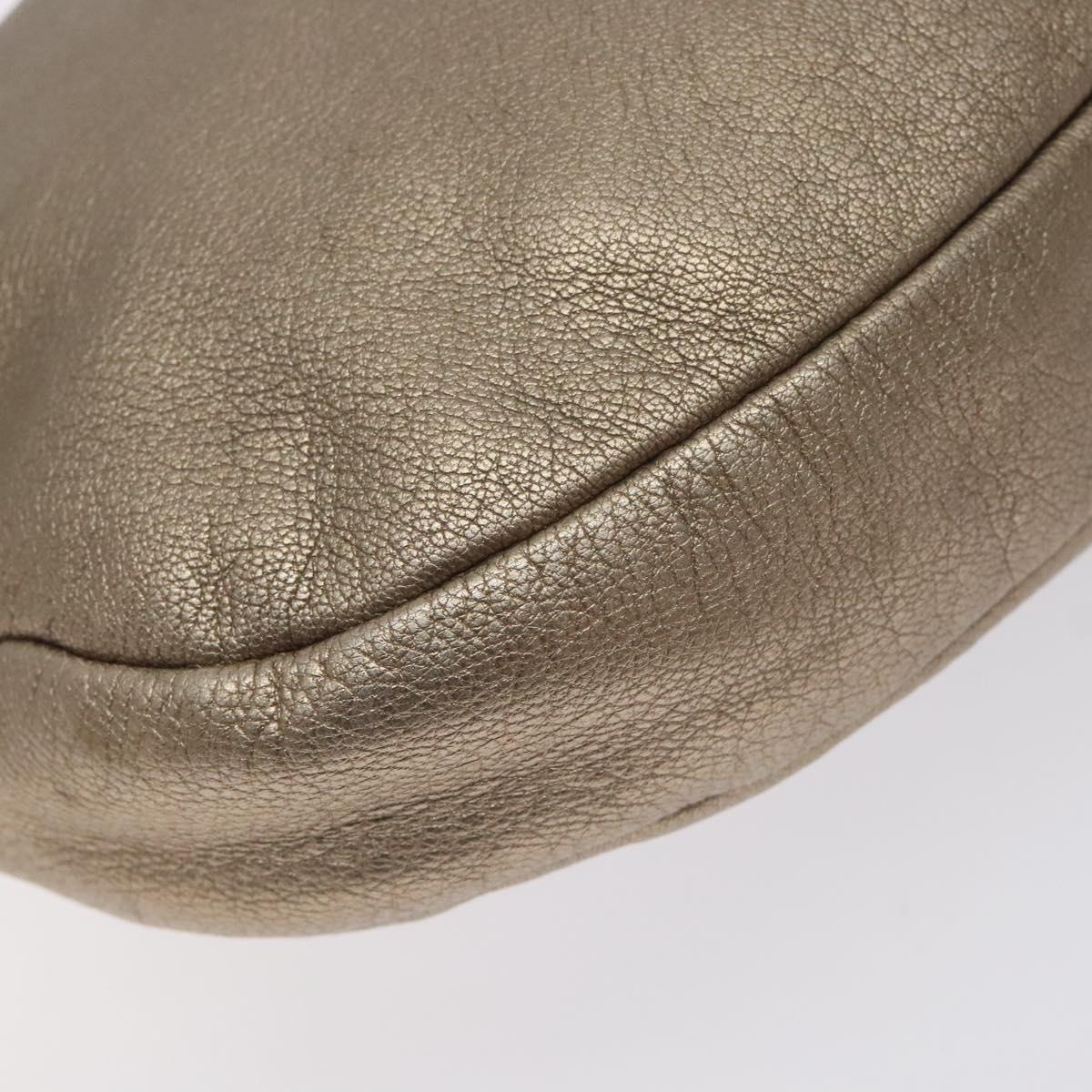 Salvatore Ferragamo Vala Shoulder Bag Leather Gold Auth 130160