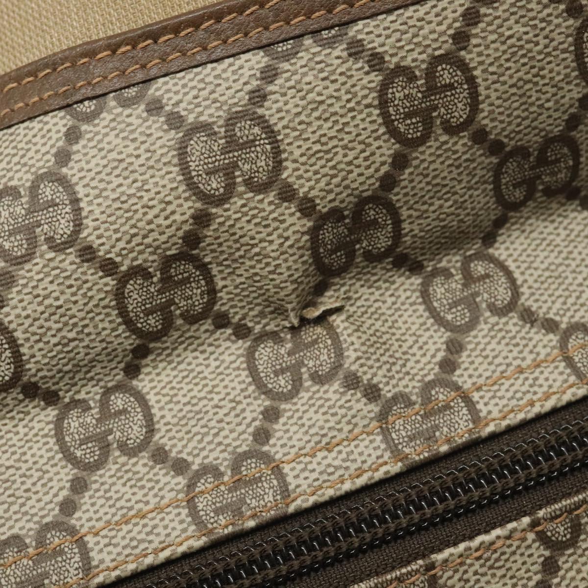 GUCCI GG Plus Supreme Clutch Bag PVC Beige 89 02 503 Auth 130174