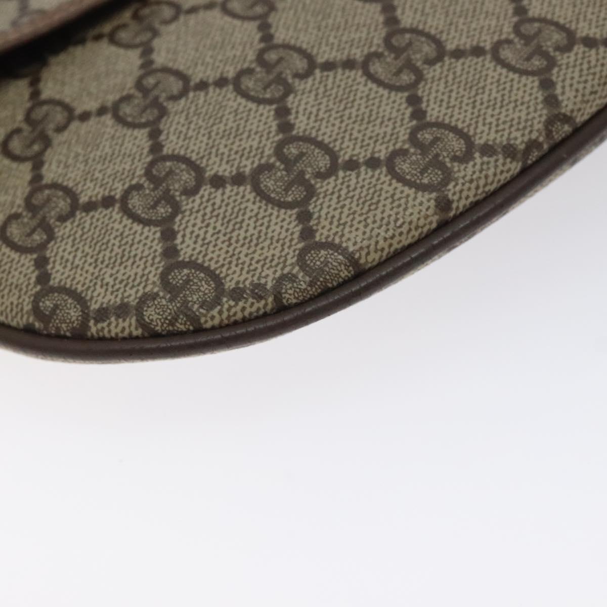 GUCCI GG Plus Supreme Clutch Bag PVC Beige 89 02 503 Auth 130174