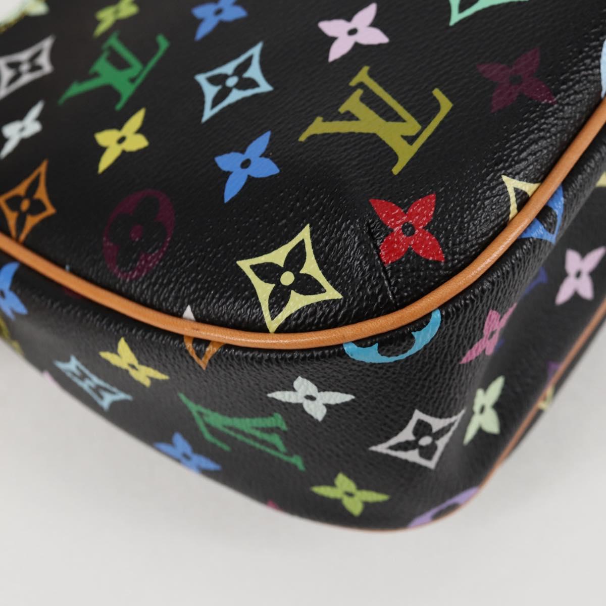 LOUIS VUITTON Monogram Multicolor Lodge PM Hand Bag Black M40054 LV Auth 130195V