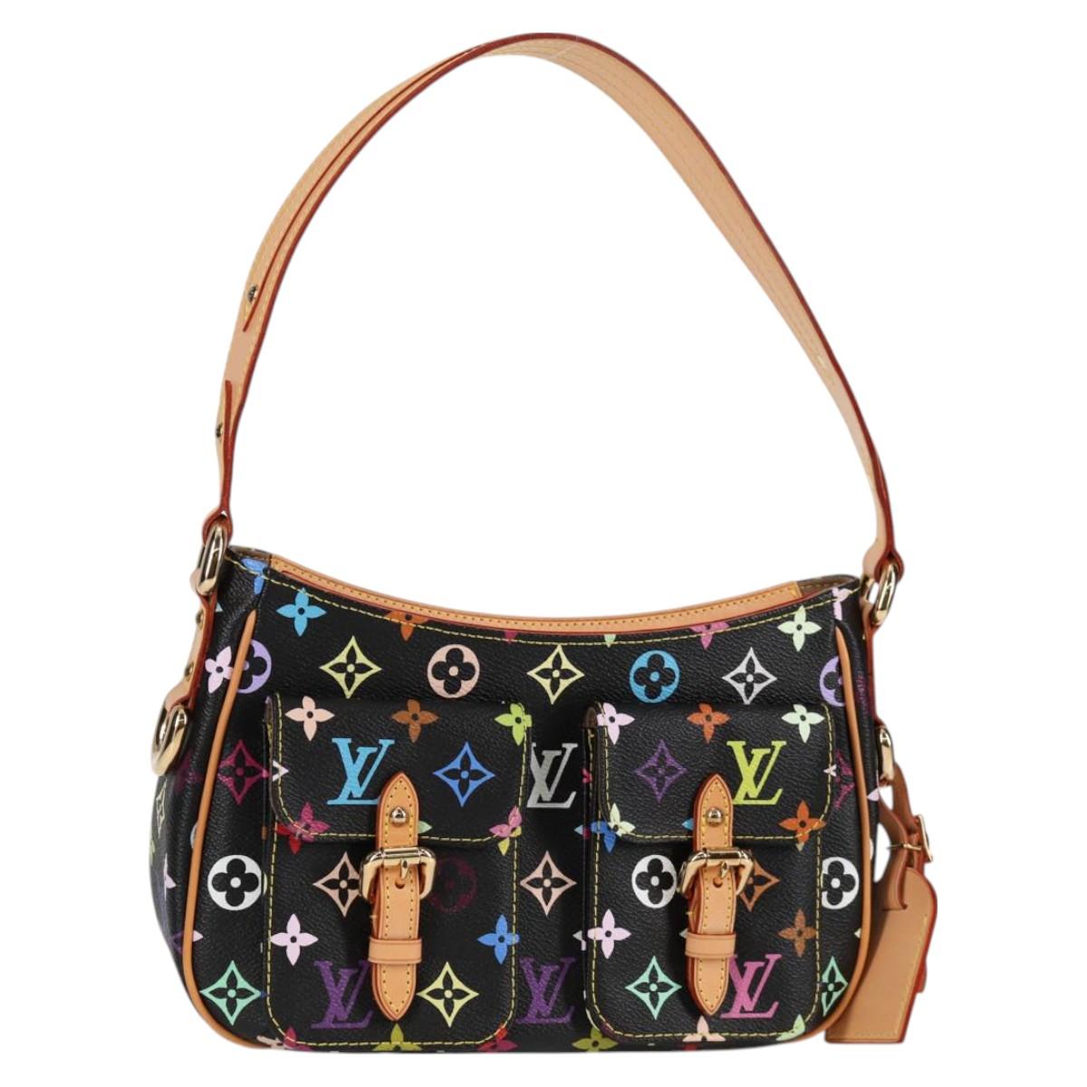 LOUIS VUITTON Monogram Multicolor Lodge PM Hand Bag Black M40054 LV Auth 130195SV