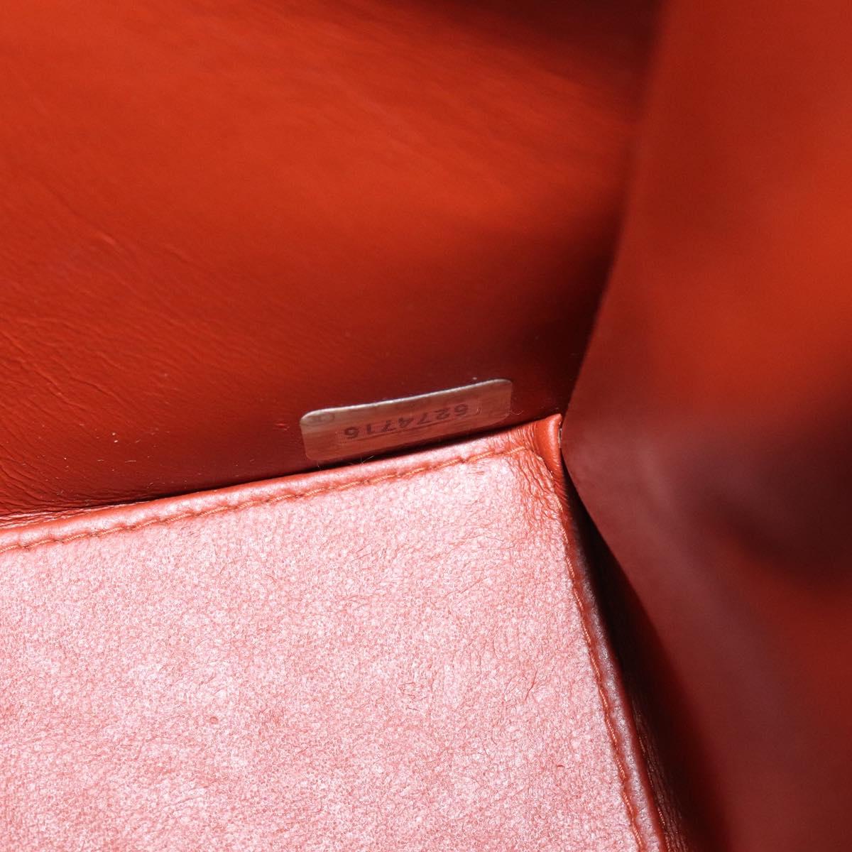 CHANEL Matelasse Hand Bag Caviar Skin Brown Gold CC Auth 130197
