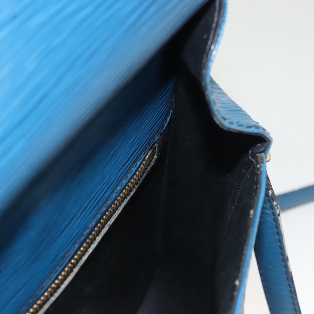 LOUIS VUITTON Epi Saint Cloud GM Shoulder Bag Toledo Blue M52195 LV Auth 130201