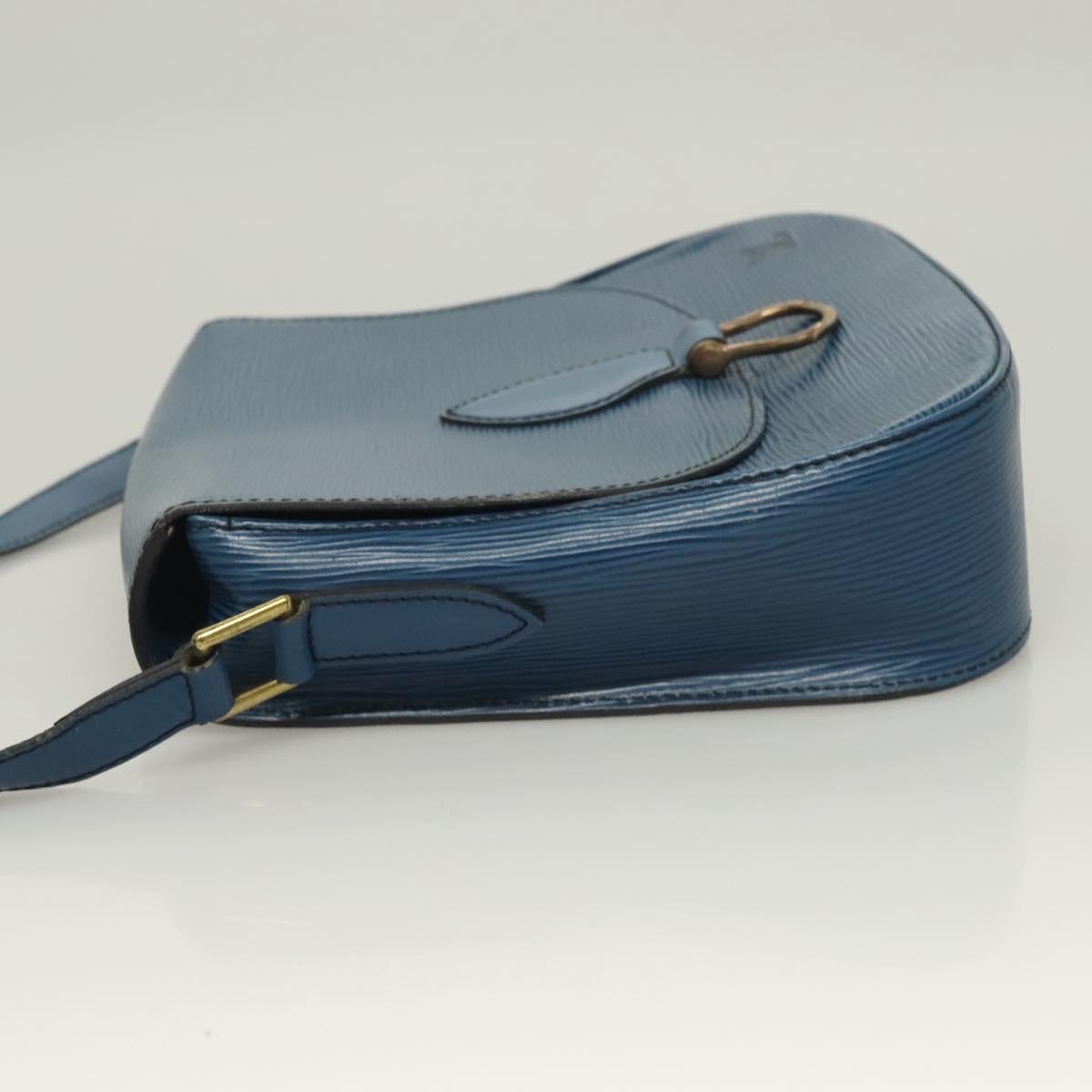 LOUIS VUITTON Epi Saint Cloud GM Shoulder Bag Toledo Blue M52195 LV Auth 130201