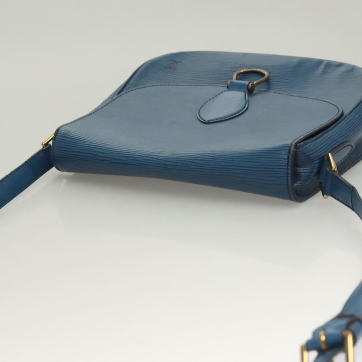 LOUIS VUITTON Epi Saint Cloud GM Shoulder Bag Toledo Blue M52195 LV Auth 130201
