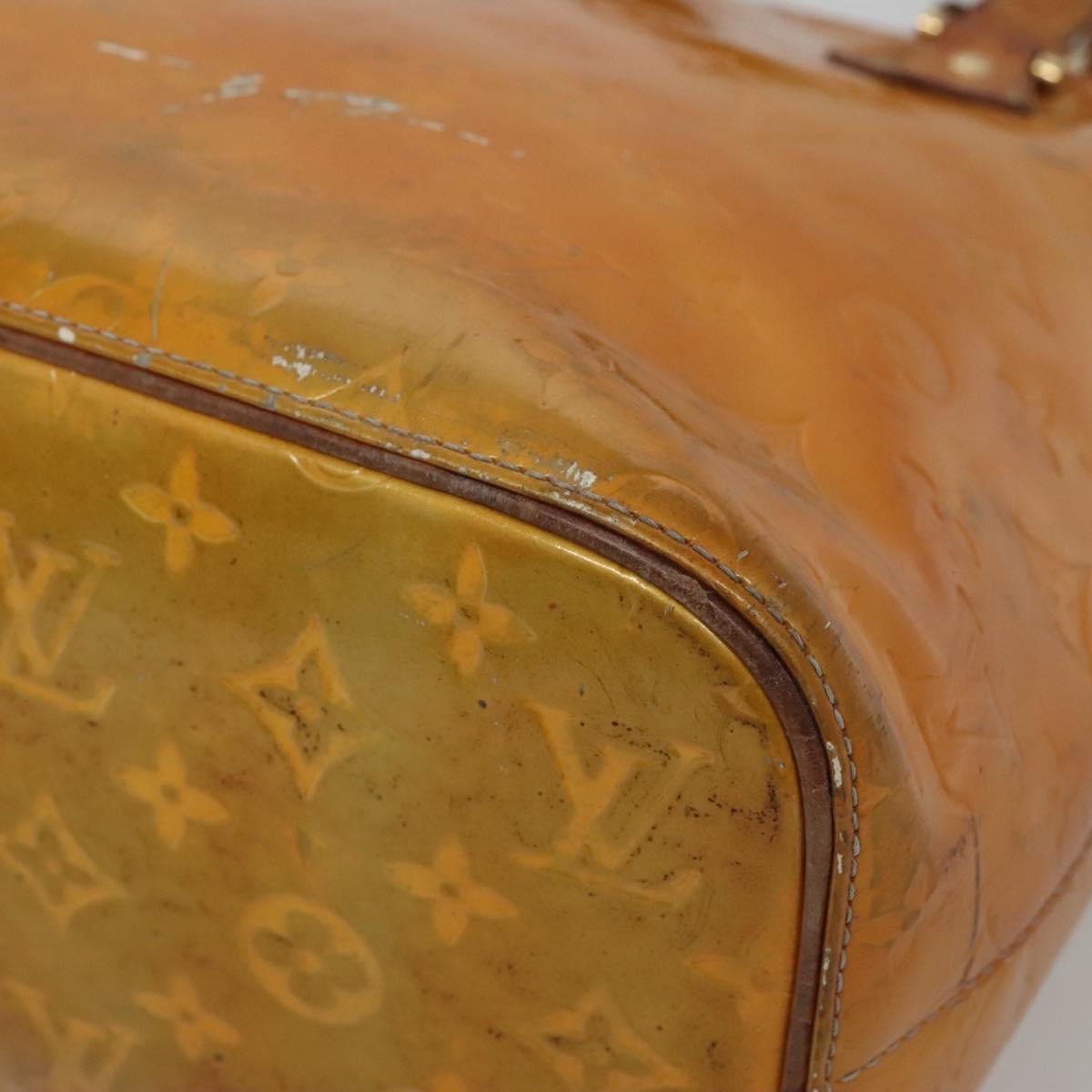 LOUIS VUITTON Monogram Vernis Houston Hand Bag Gris M91053 LV Auth 130209