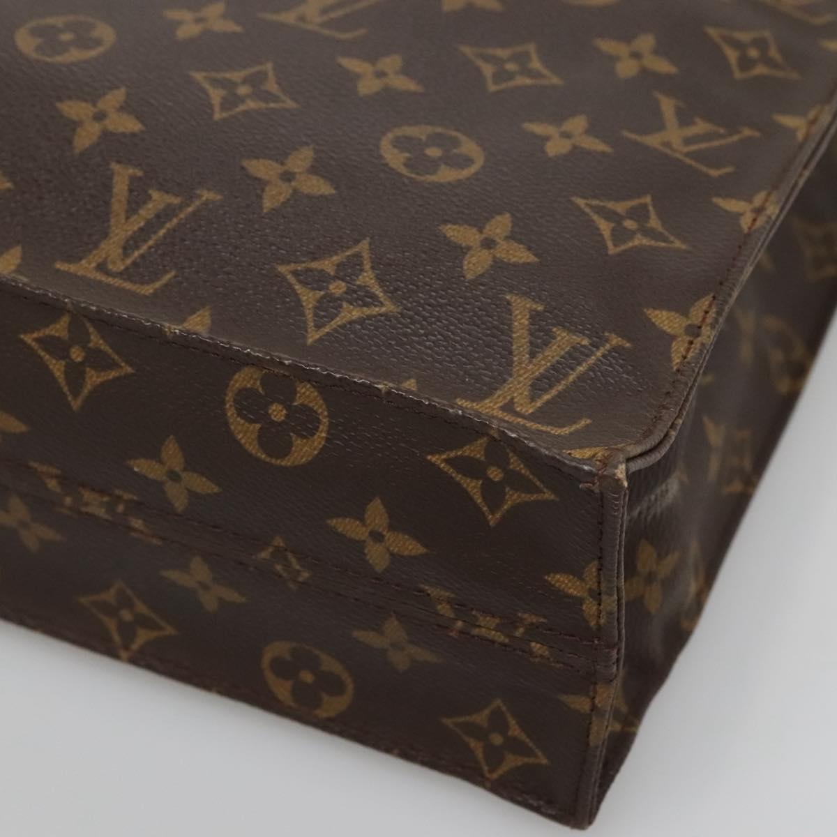 LOUIS VUITTON Monogram Sac Plat Hand Bag M51140 LV Auth 130210